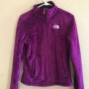 Womans north face fleece full zip sweater Sz small purple nice